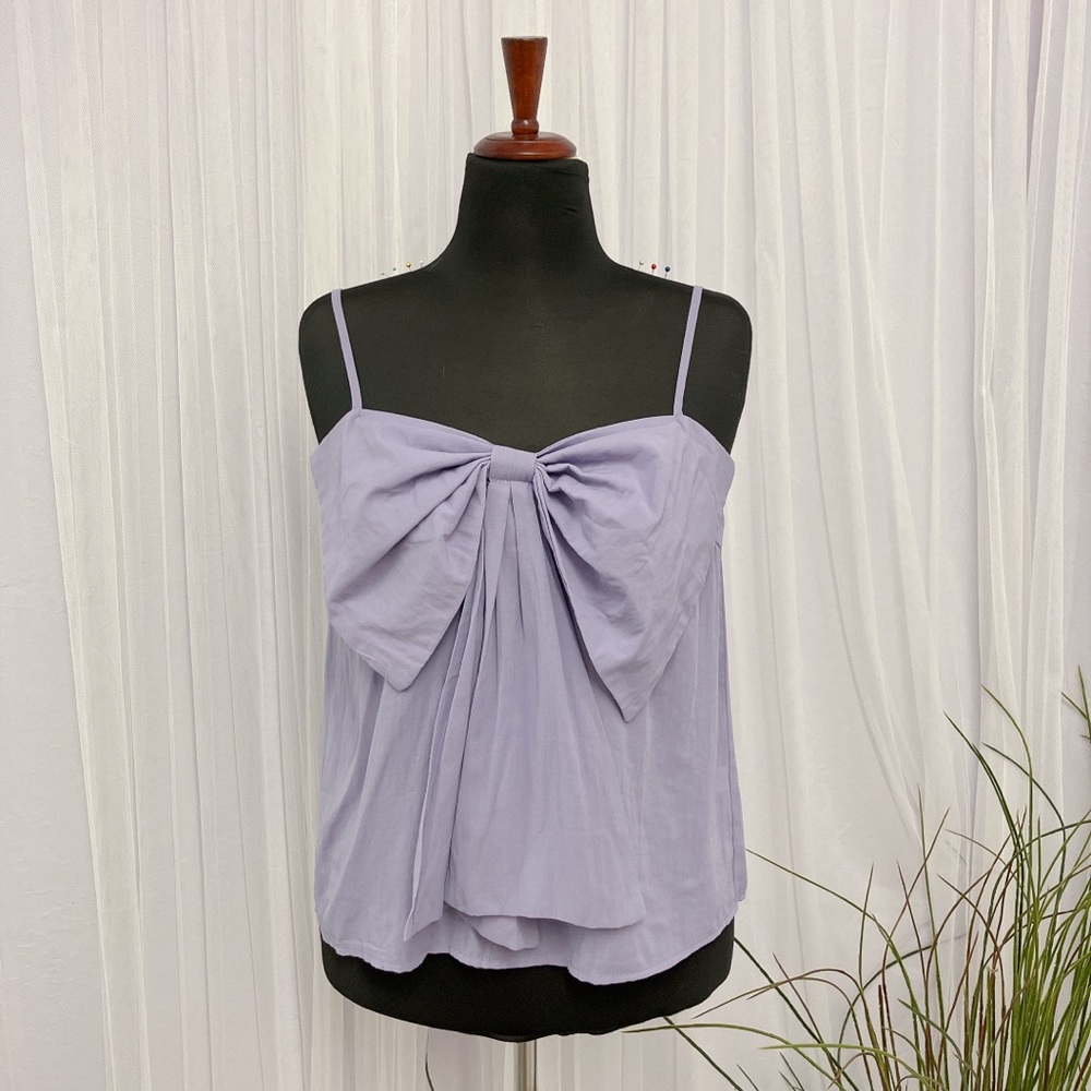 Lavender Bow Plus Size Women's Top